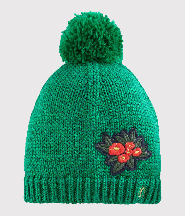Cappellino bambina verde