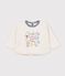 T-shirt a maniche lunghe in cotone tinta unita con motivo decorativo neonato MONTELIMAR CHINE