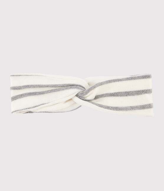 Fascia bebè femmina a righe bianco MARSHMALLOW/grigio ARGENT