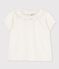 Blusa per bebè in garza di cotone biologico bianco MARSHMALLOW