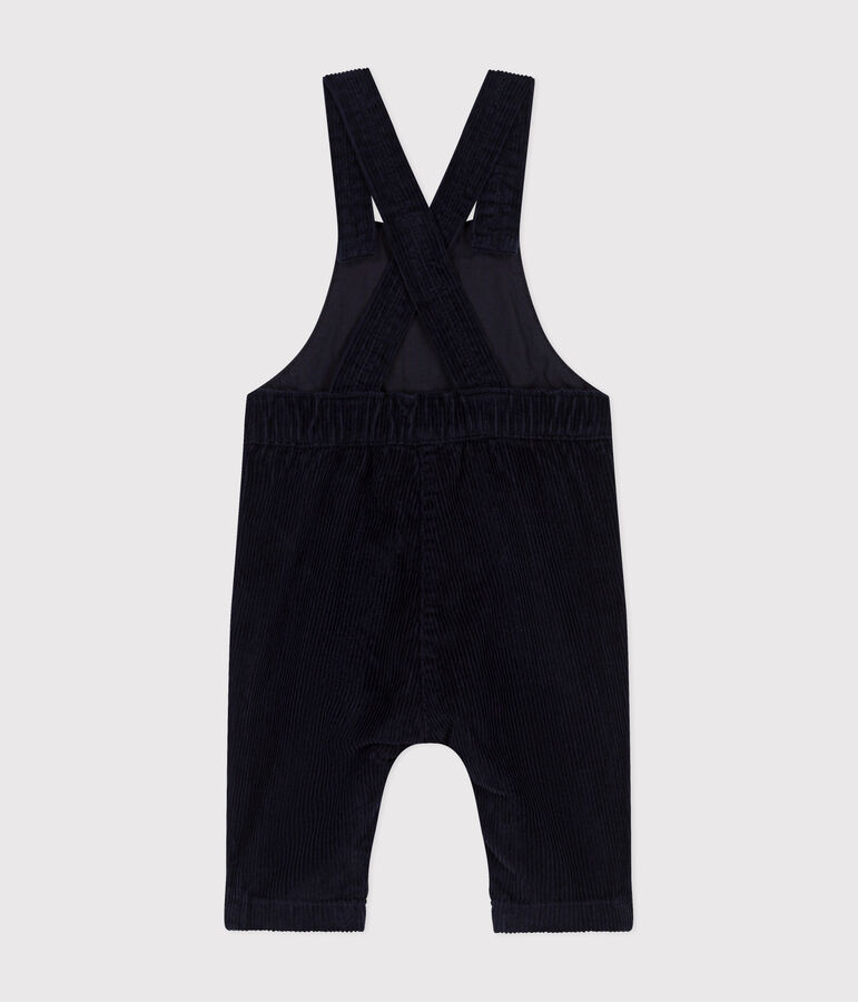 Salopette in velluto neonato blu