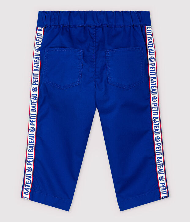 Pantaloni in tessuto serge beb&egrave; maschio blu