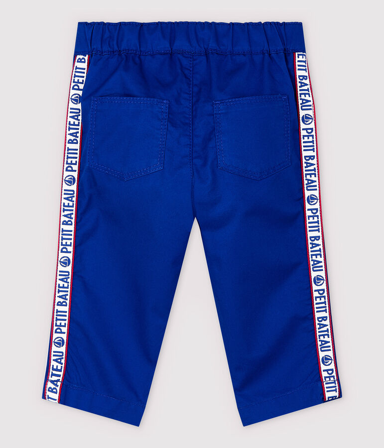 Pantaloni in tessuto serge beb&egrave; maschio blu