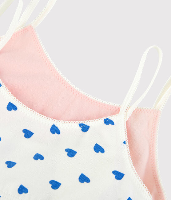 Confezione da 2 brassières cuore rosso bambina in cotone biologico ed elastam variante 1
