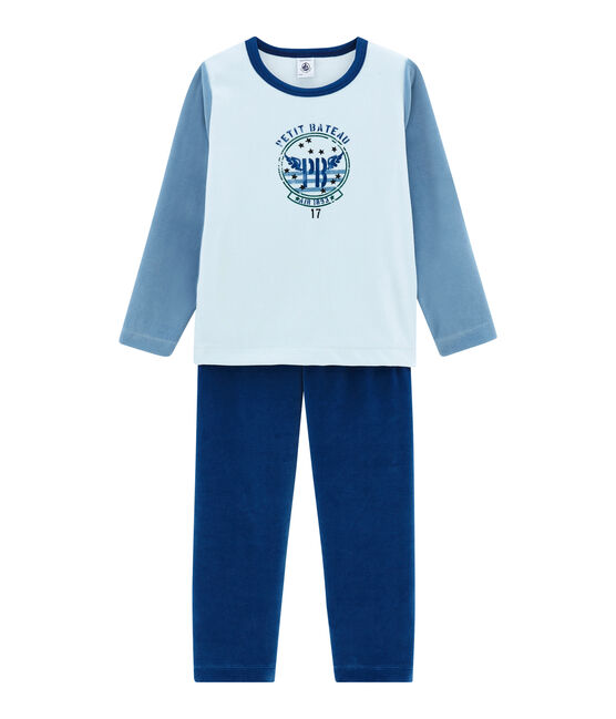 Pigiama per bambino blu LIMOGES/bianco MULTICO