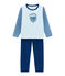 Pigiama per bambino blu LIMOGES/bianco MULTICO