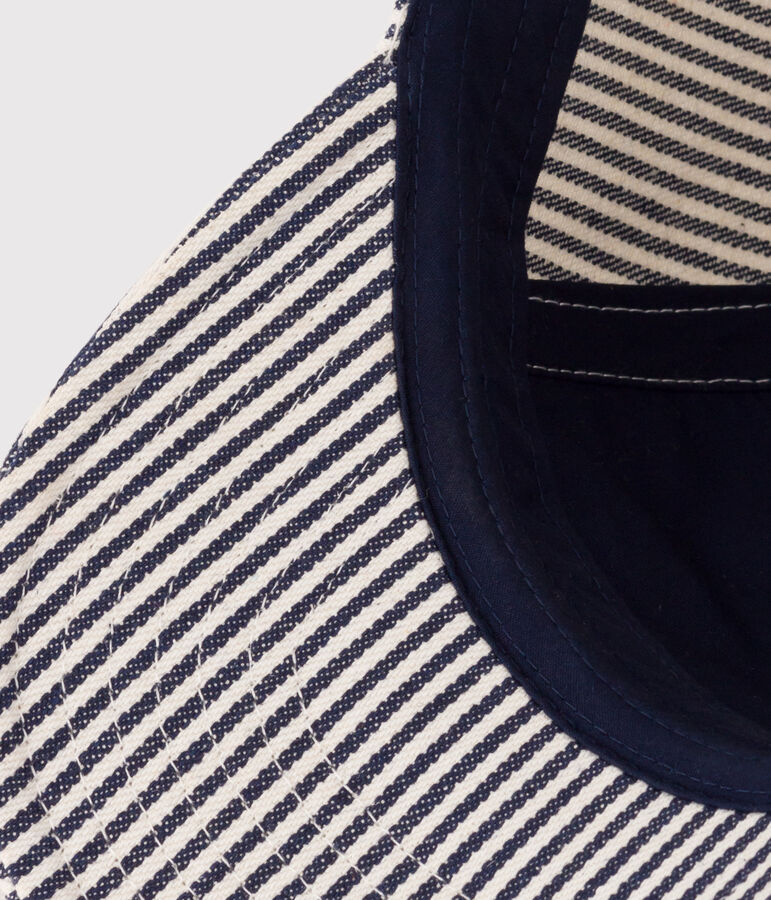 Cappellino Petit Bateau Family bambino misto blu/bianco