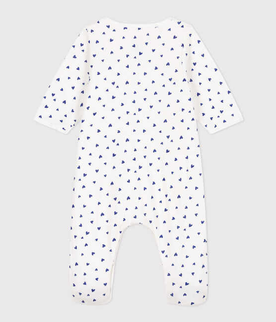 Bodyjama in tubique motivo cuore bianco MARSHMALLOW/ NEWBLEU