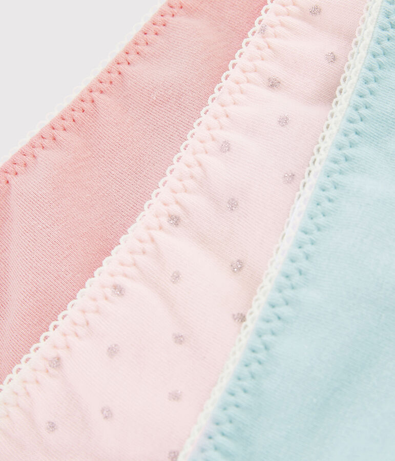 Confezione da 3 slip glitterati bambina multicolore