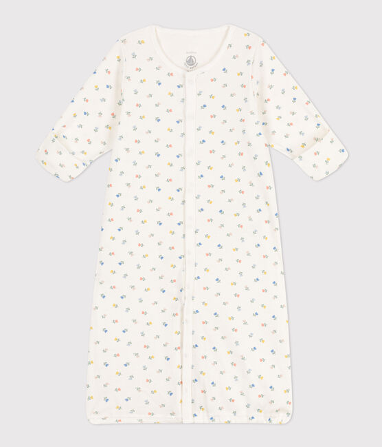 Tutina e sacco nanna con stampa in cotone bianco MARSHMALLOW/bianco MULTICO