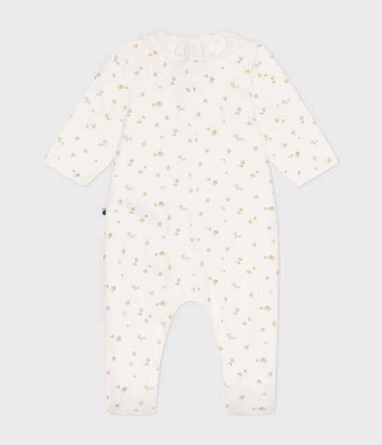 Pigiama neonato in velluto bianco MARSHMALLOW/bianco MULTICO