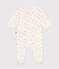 Pigiama neonato in velluto bianco MARSHMALLOW/bianco MULTICO