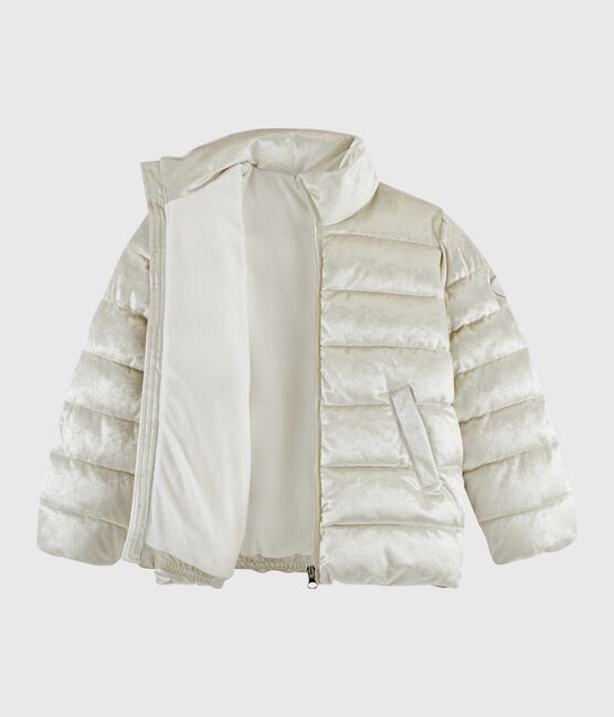 Piumino in velluto bambina grigio ARGENT