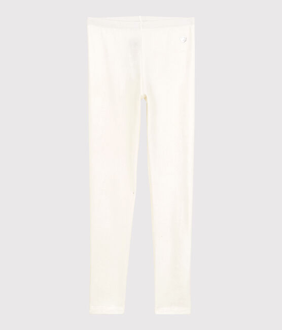 Leggings in jersey lycra bambina bianco MARSHMALLOW