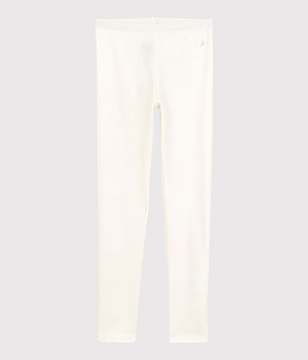 Leggings in jersey lycra bambina bianco