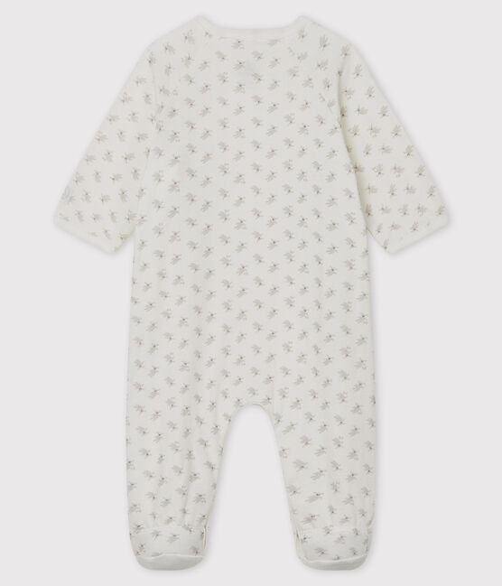 Tutina pigiama coniglio bebè in tubique bianco MARSHMALLOW/bianco MULTICO