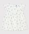 Blusa fantasia in garza di cotone bio bambina bianco MARSHMALLOW/bianco MULTICO