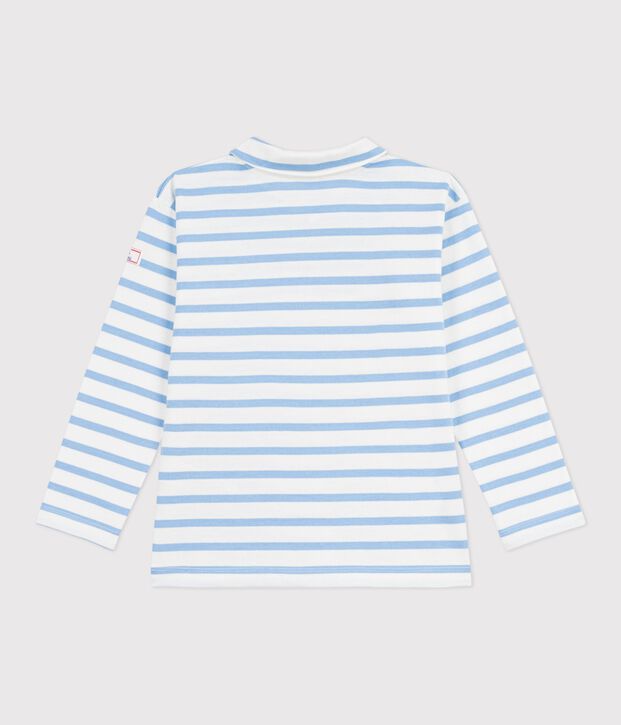 Marini&egrave;re in cotone a righe bambino blu/blu