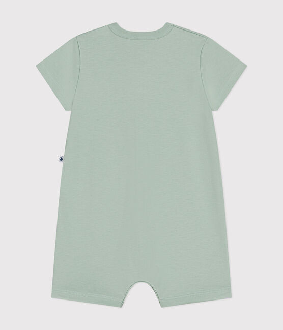 Tutina corta bebè in jersey leggero verde HERBIER