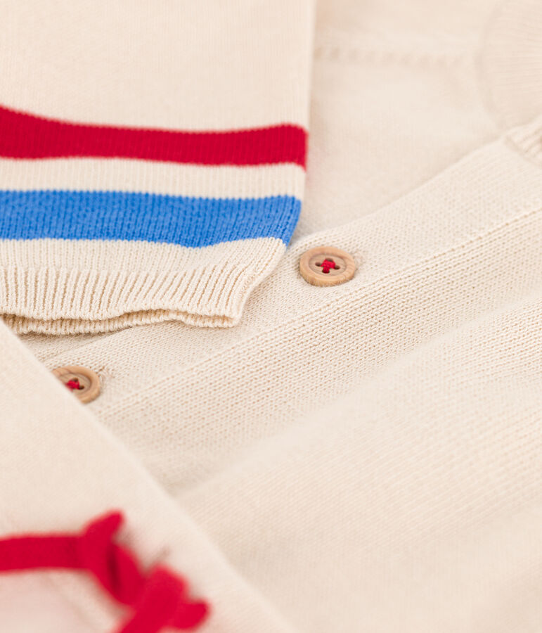 Completo beb&egrave; in tricot ecru/multicolore