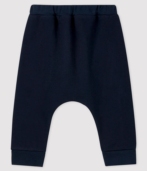 Pantalone bebè maschio in molleton blu SMOKING