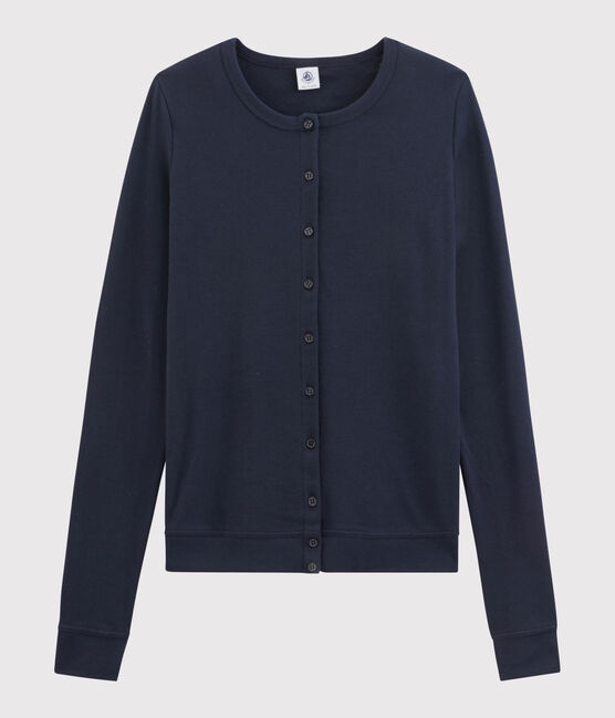 Cardigan iconico in cotone Donna blu SMOKING