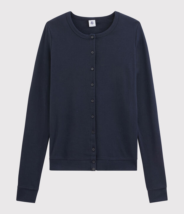 Cardigan iconico in cotone Donna blu