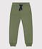 Joggers in cotone tinta unita bambina verde