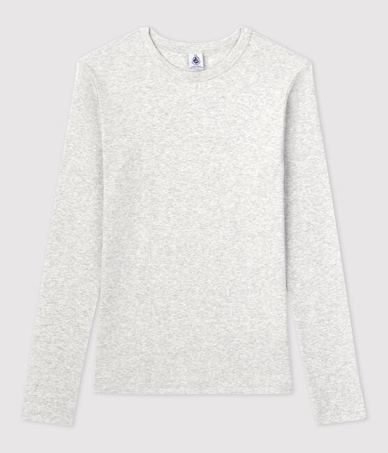 T-shirt L'ICONIQUE girocollo in cotone Donna grigio BELUGA CHINE
