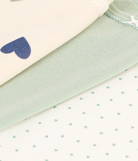 Confezione da 3 canottiere con spalline cuore in cotone bambino variante 1
