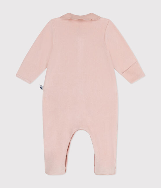 Pigiama in velluto neonato rosa SALINE