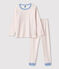 Pigiama fantasia bambina/bambino in cotone biologico bianco MARSHMALLOW/rosso PEPS