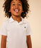 Polo a maniche corte in cotone bambino bianco MARSHMALLOW