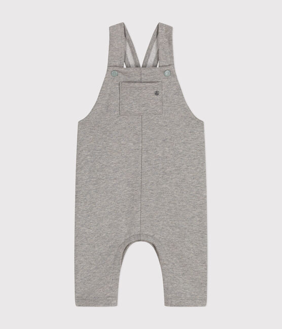 Salopette lunga in tessuto felpato neonato grigio CHATON CHINE