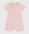Tutina corta bebè in jersey leggero rosa SALINE