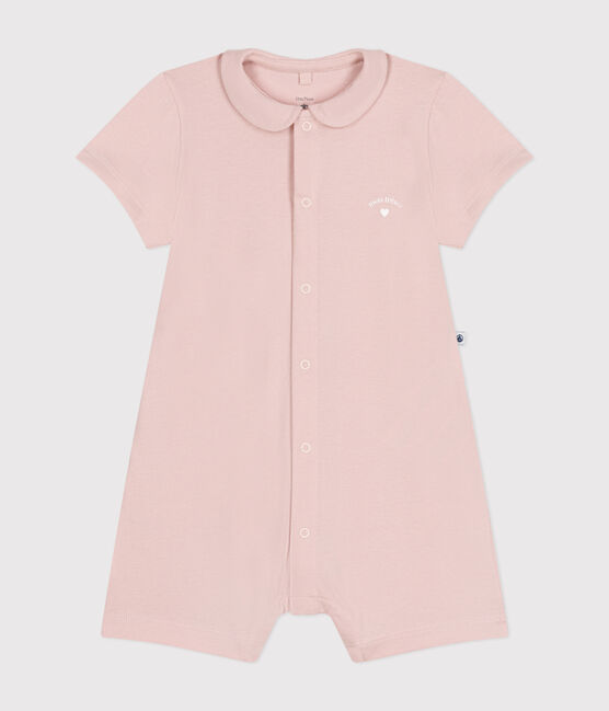 Tutina corta bebè in jersey leggero rosa SALINE