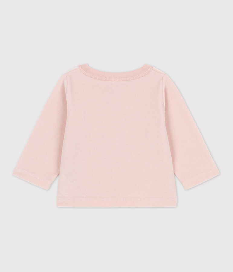 Cardigan beb&egrave; in velluto di cotone rosa SALINE