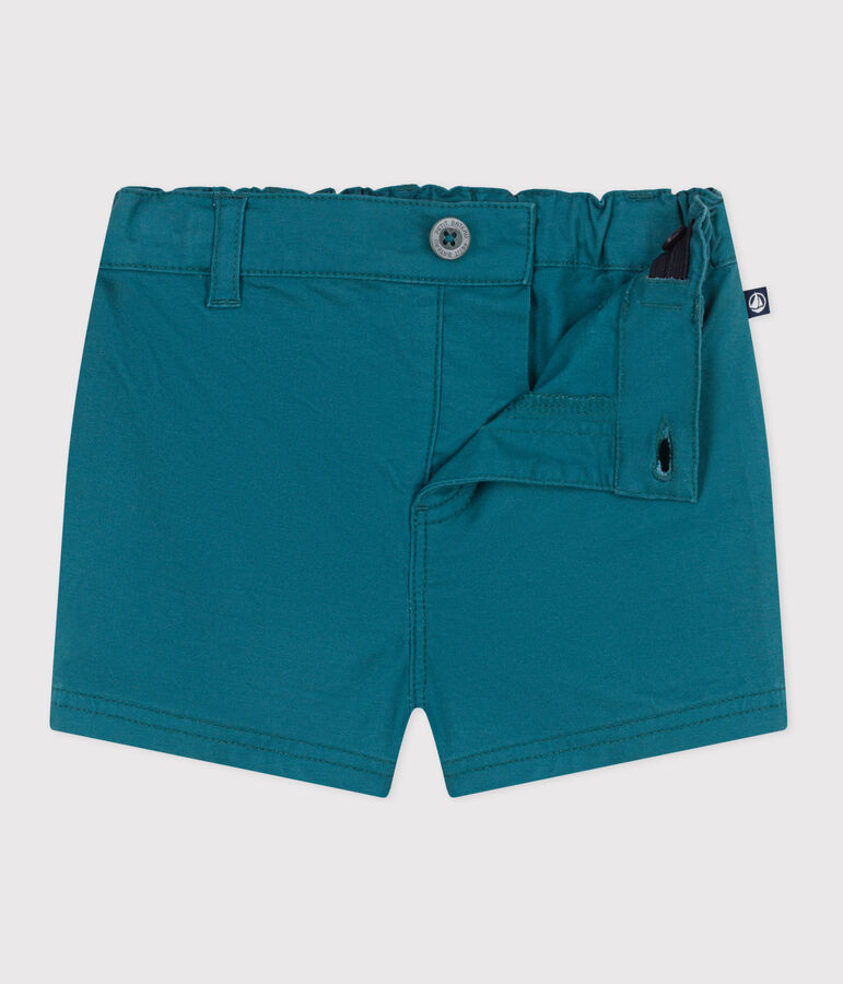 Shorts in serge tinta unita neonato verde