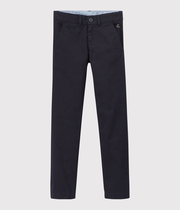 Pantaloni in gabardine bambino blu