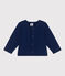Cardigan in cotone tinta unita neonato blu MEDIEVAL