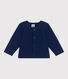 Cardigan in cotone tinta unita neonato