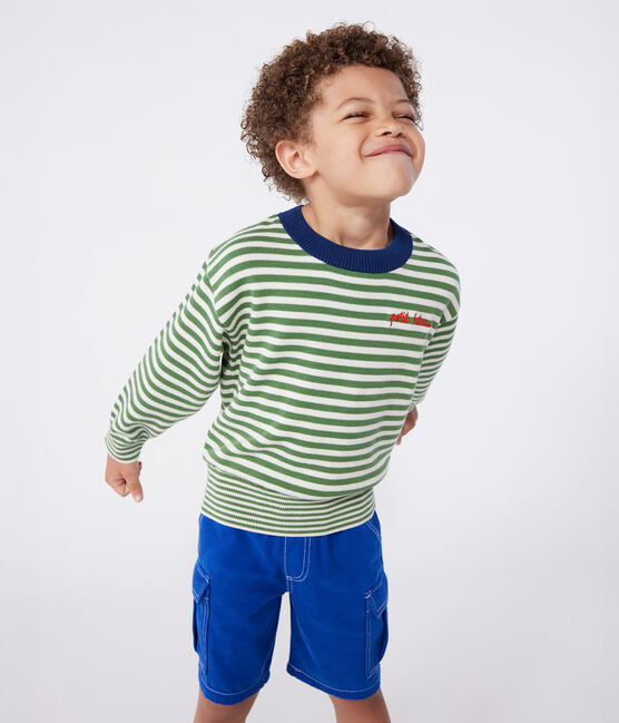 Bermuda cargo in cotone bambino blu SURF