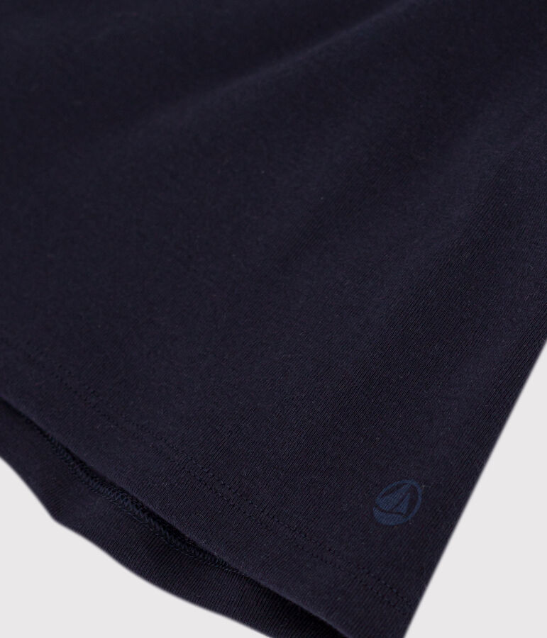 T-shirt Iconica a maniche corte a coste tinta unita donna blu SMOKING