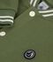Giacca stile teddy in cotone bambino verde/ecru