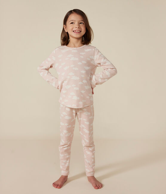 Pigiama bambino fantasia nuvole in cotone SALINE/ MARSHMALLOW