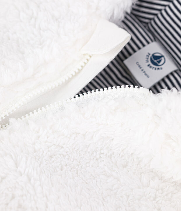 Cappotto  in sherpa dolce beb&egrave;. bianco