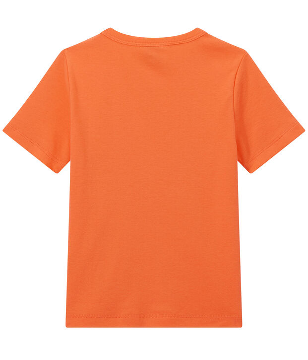 T-shirt bambino con tasca sul petto arancione