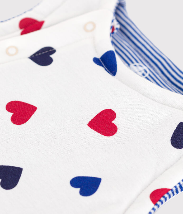 CARDIGAN SENZA MANICHE DOUBLE-FACE IN COTONE NEONATO bianco/multicolore