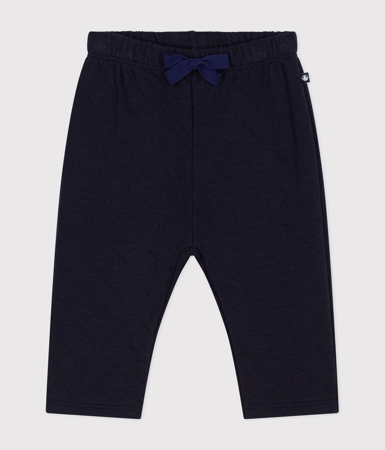 Pantaloni in tubique trapuntato neonato blu