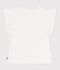 T-shirt a maniche corte in cotone bambina bianco